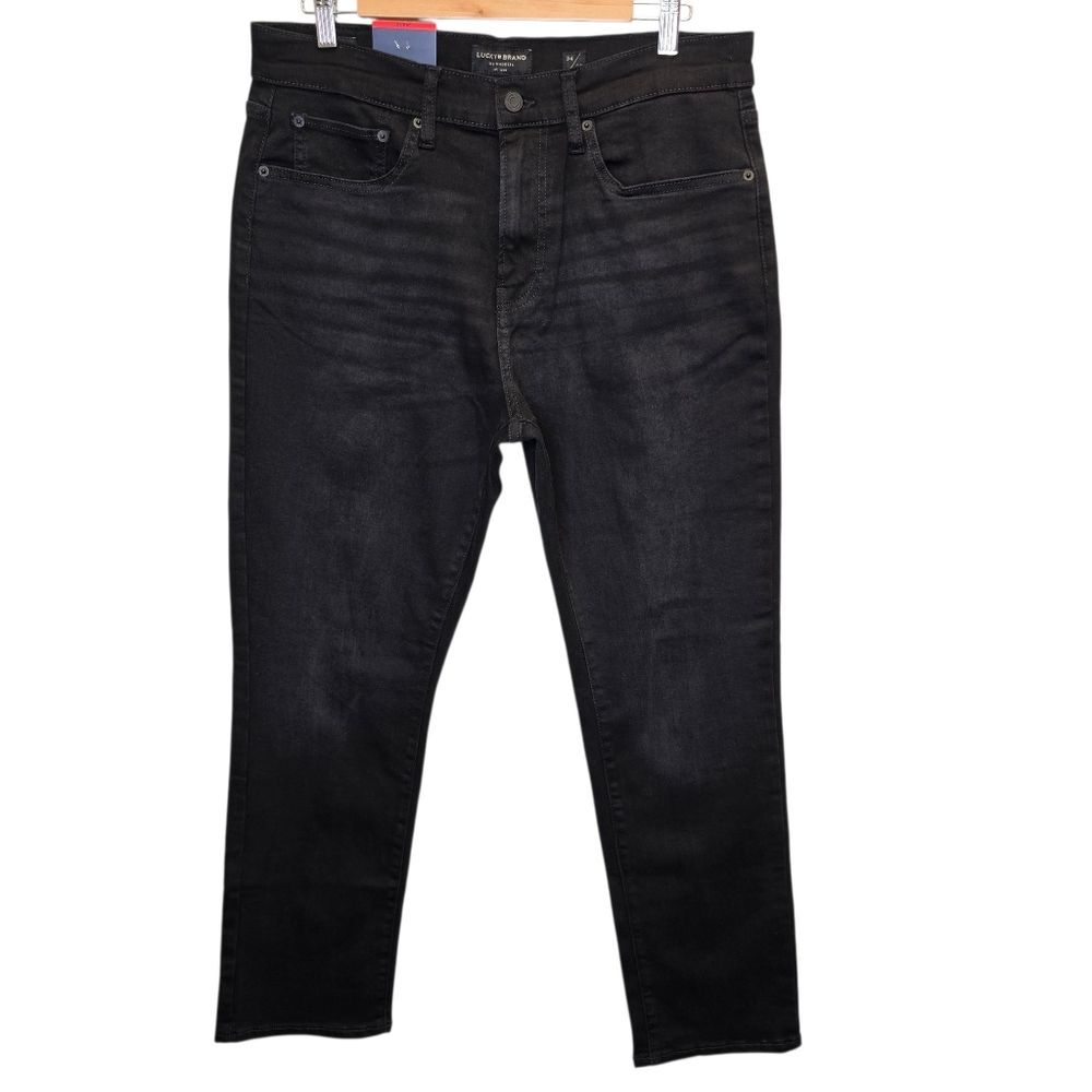 NWT Lucky Brand Men's W34/L30 410 Athletic Straight Fit Black Jeans Gainesville